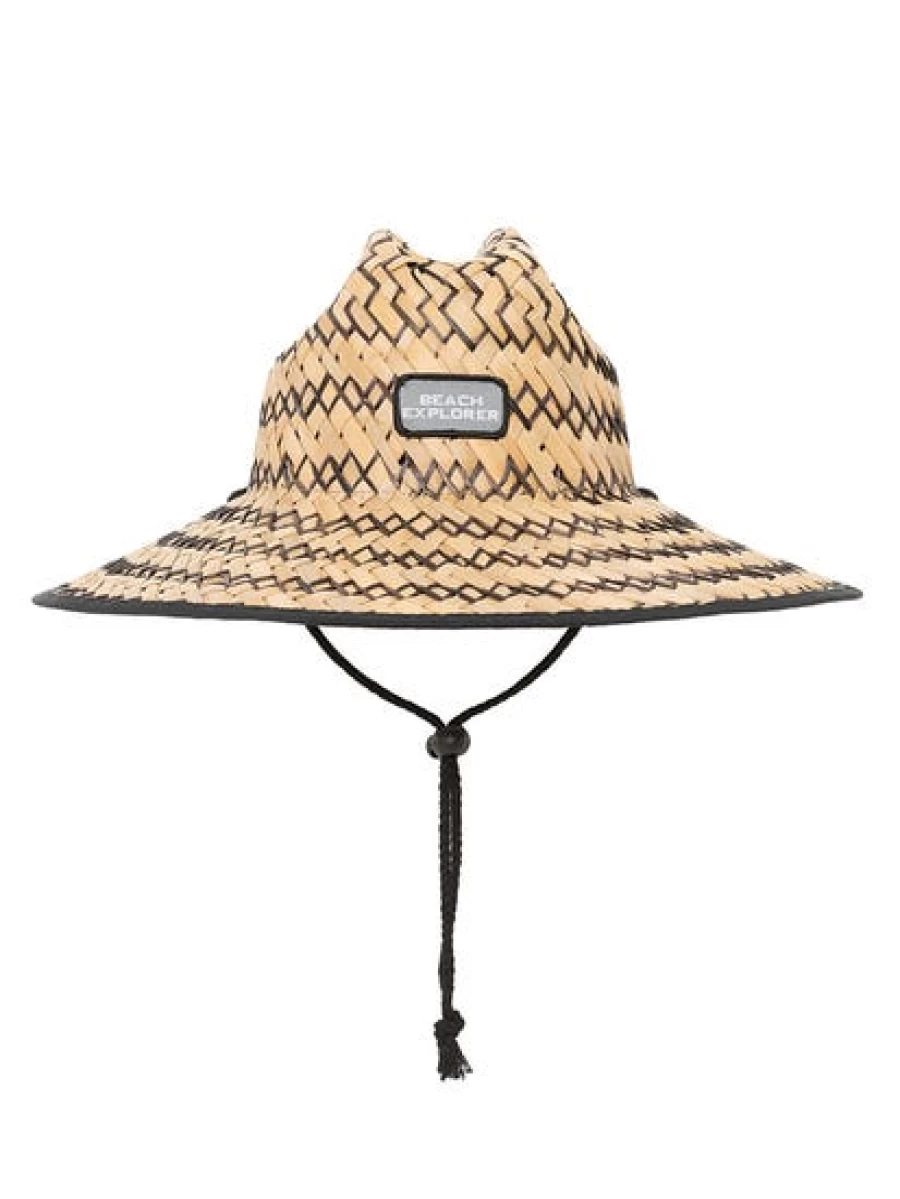 Lowes Men's Wide Brim Straw Beach Hat for Sun Protection and Outdoor Exploration