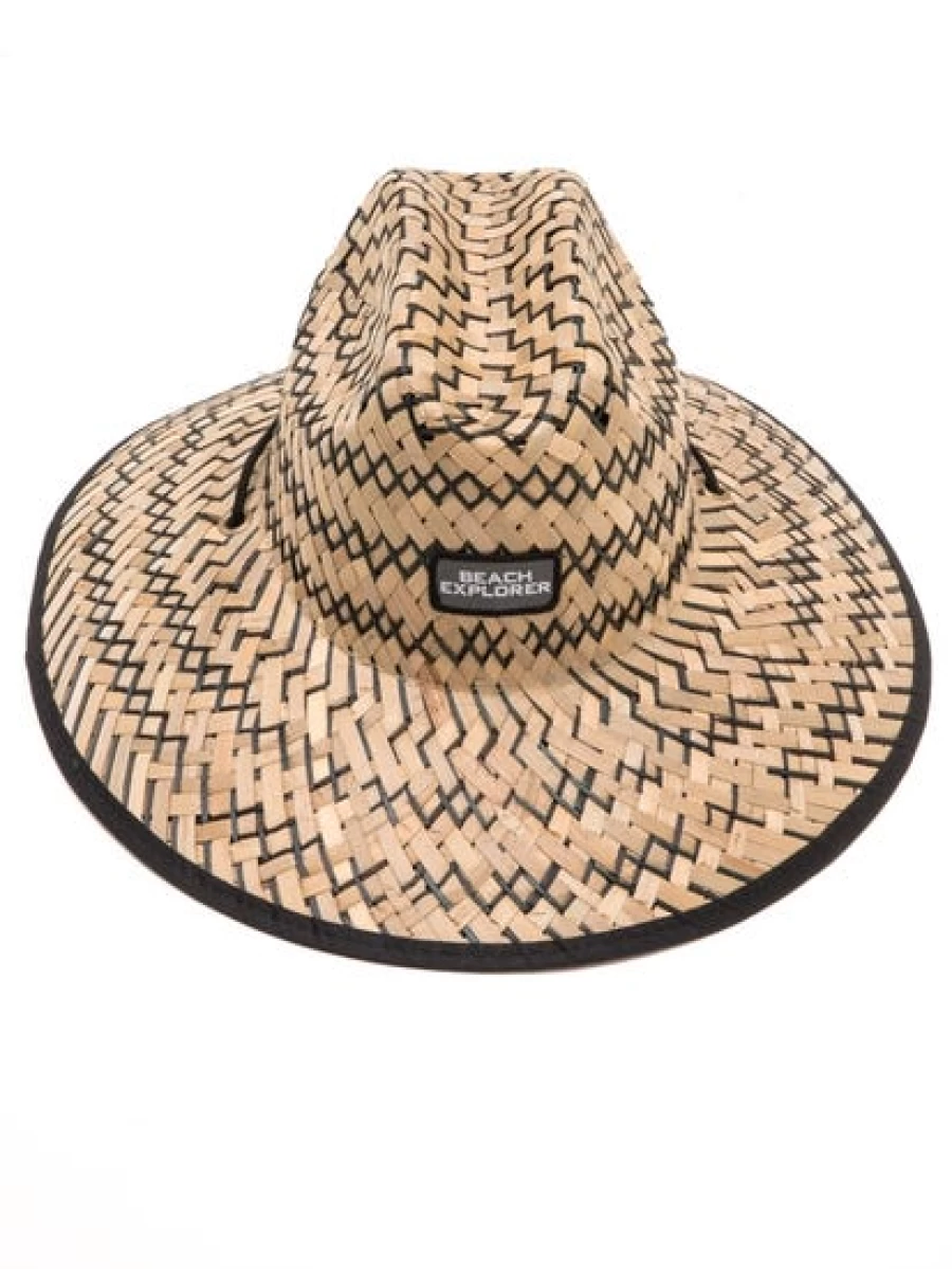 Lowes Men's Wide Brim Straw Beach Hat for Sun Protection and Outdoor Exploration
