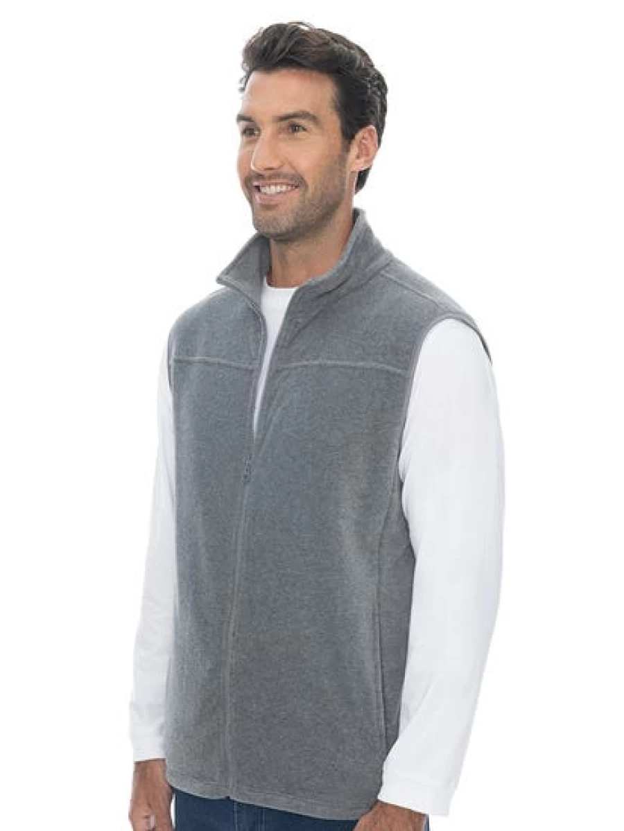 Lowes Men's Grey Marle Polar Fleece Vest - Warm & Comfortable Winter Wear