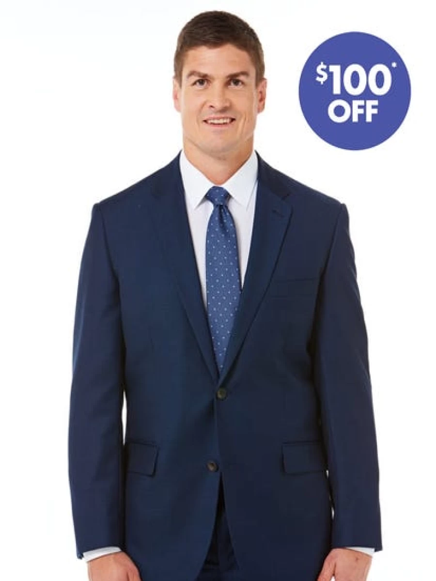 Perizzi Men's Slim Fit Navy Suit Jacket - Classic Tailored Blazer for Formal Wear
