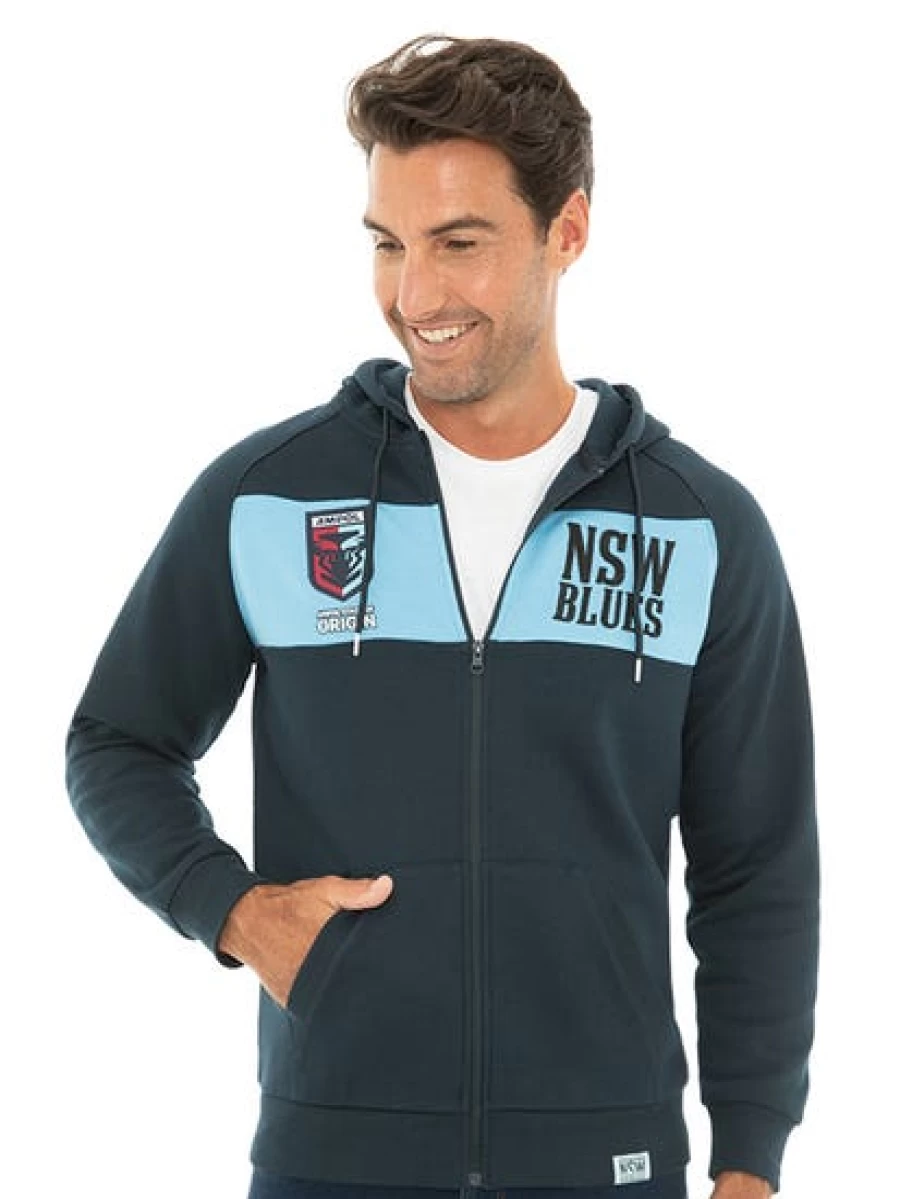 Licensed Men's NSW Zip-Up Hoodie - Stylish & Comfortable Men's Pullover