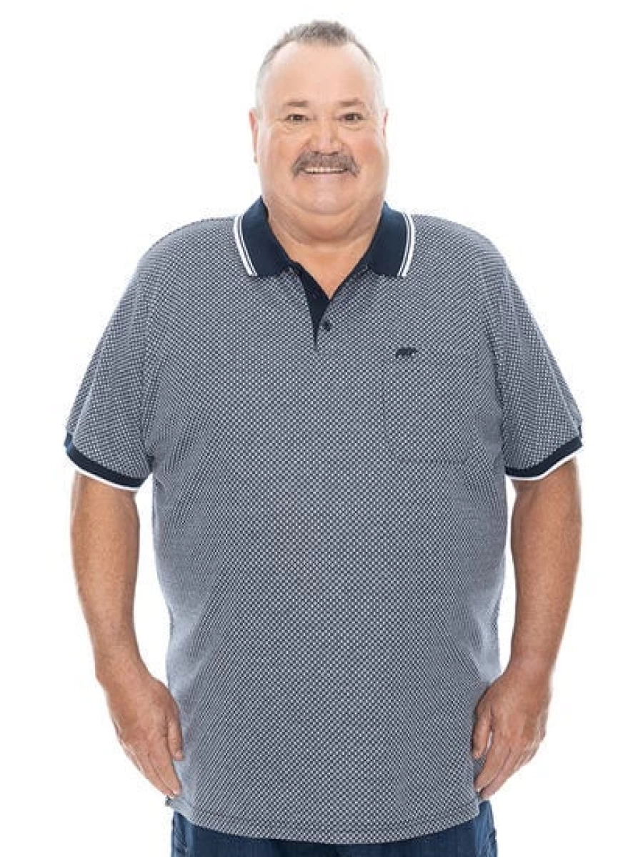 BUILT N FIT Men's Navy Polo Shirt - Big & Tall Fashion Top
