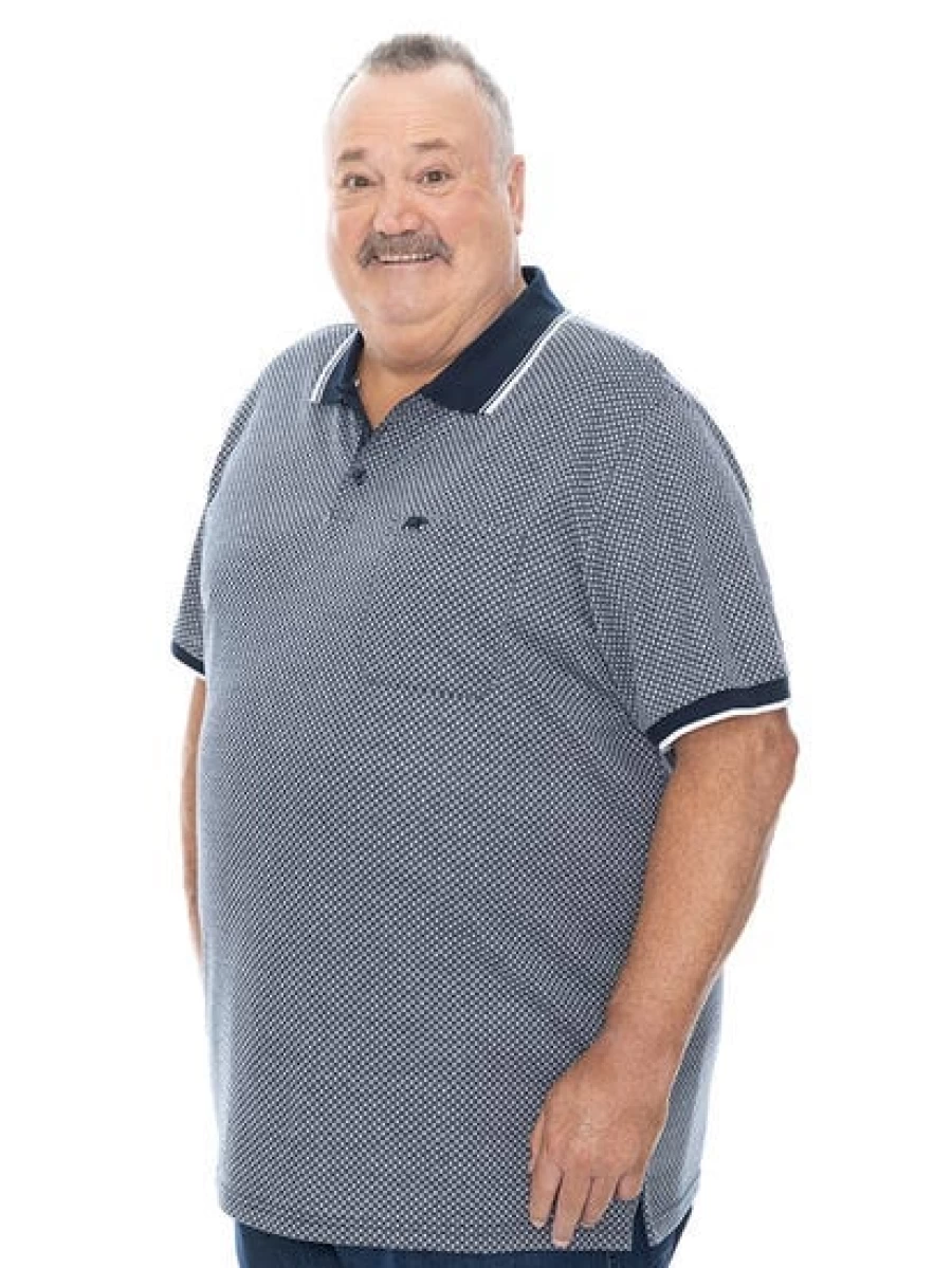 BUILT N FIT Men's Navy Polo Shirt - Big & Tall Fashion Top
