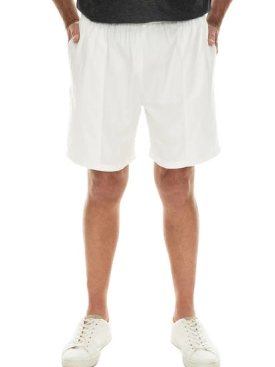 Men's Ruggers White Long Leg Shorts - Comfortable Athletic Fit for Sports & Casual Wear