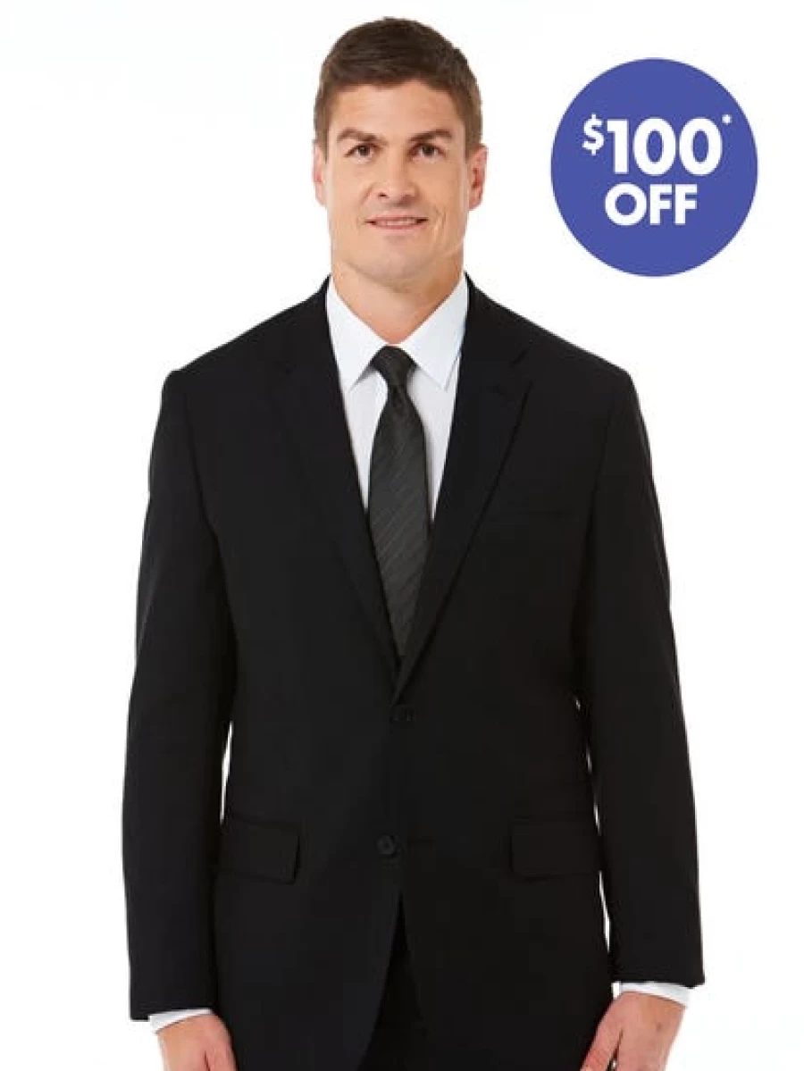 Perizzi Men's Slim Fit Black Suit Jacket - Formal Blazer for Business & Evening Wear