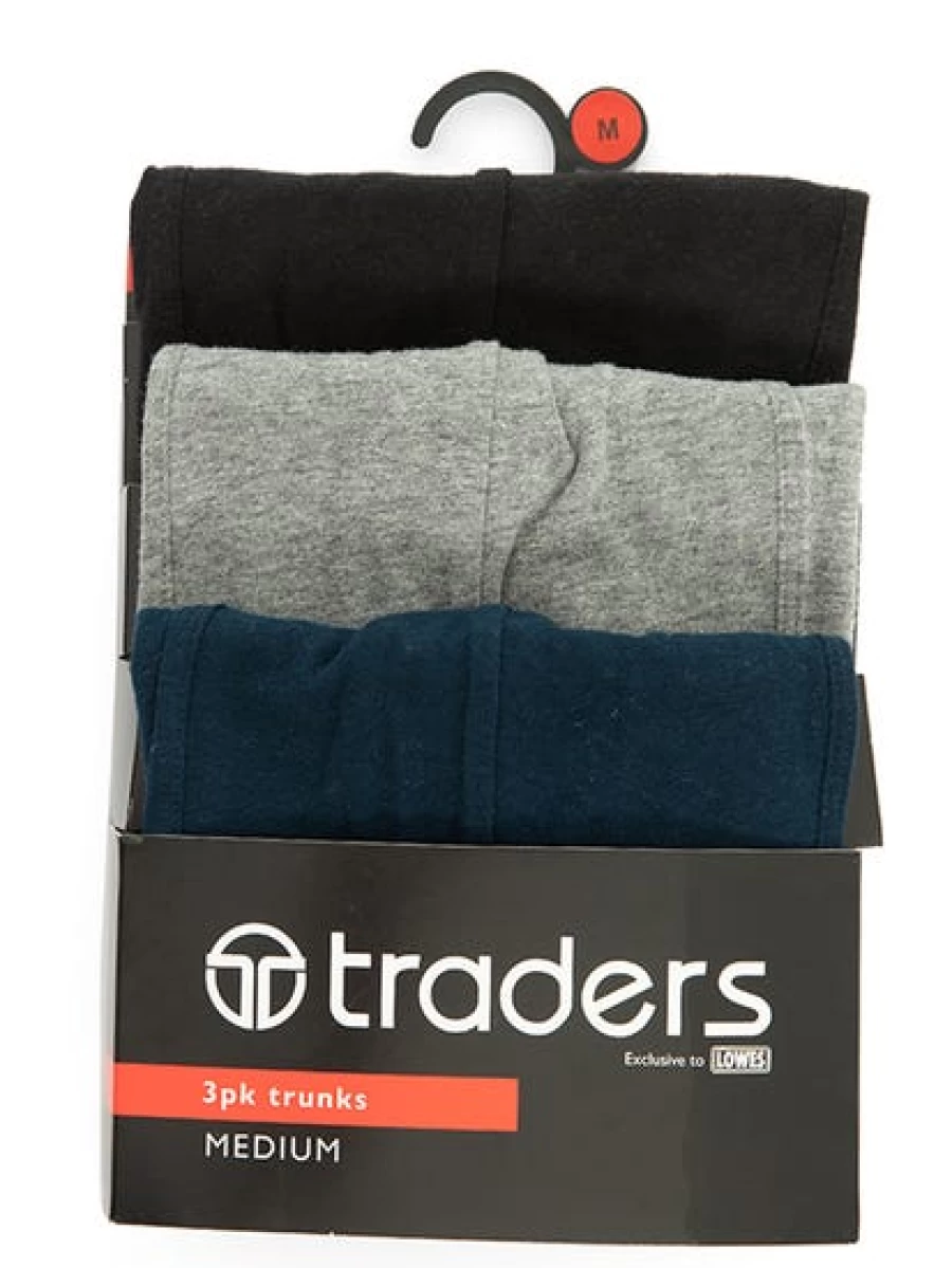 Traders Men's Premium Gentleman Trunks 3-Pack Underwear Set