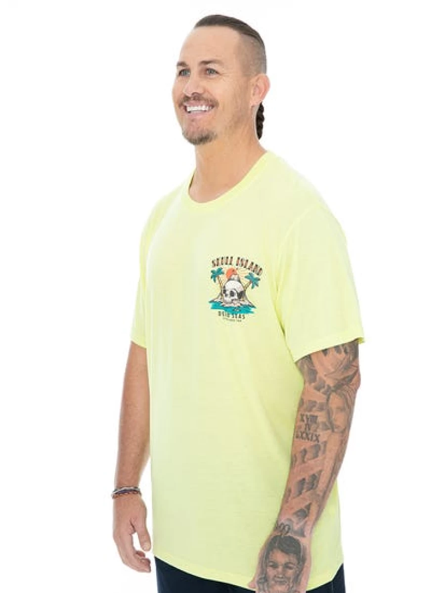 BUILT N FIT Men's Skull Island Graphic T-Shirt - Premium Fit Cotton Tee