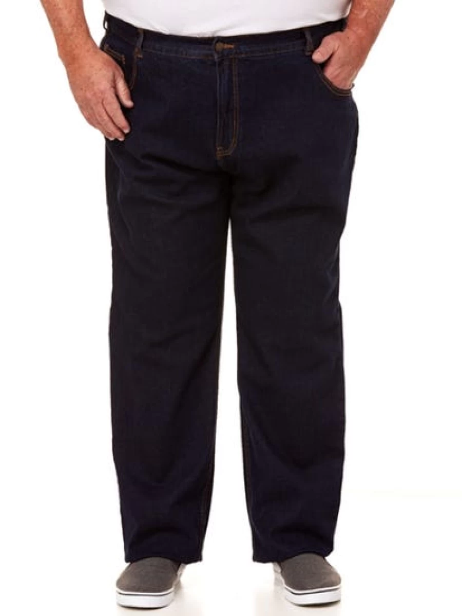 Lowes Men's Navy Stretch Denim Jeans - Comfortable Slim Fit Stretchable Pants for Men