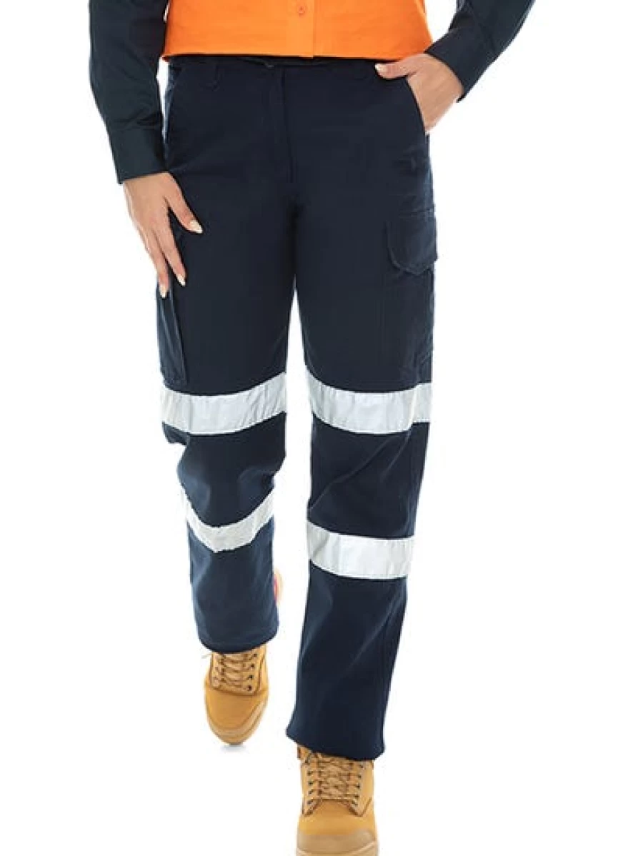 Lowes Men's Stretch Navy Multi-Pocket Work Pants for Durable Comfort