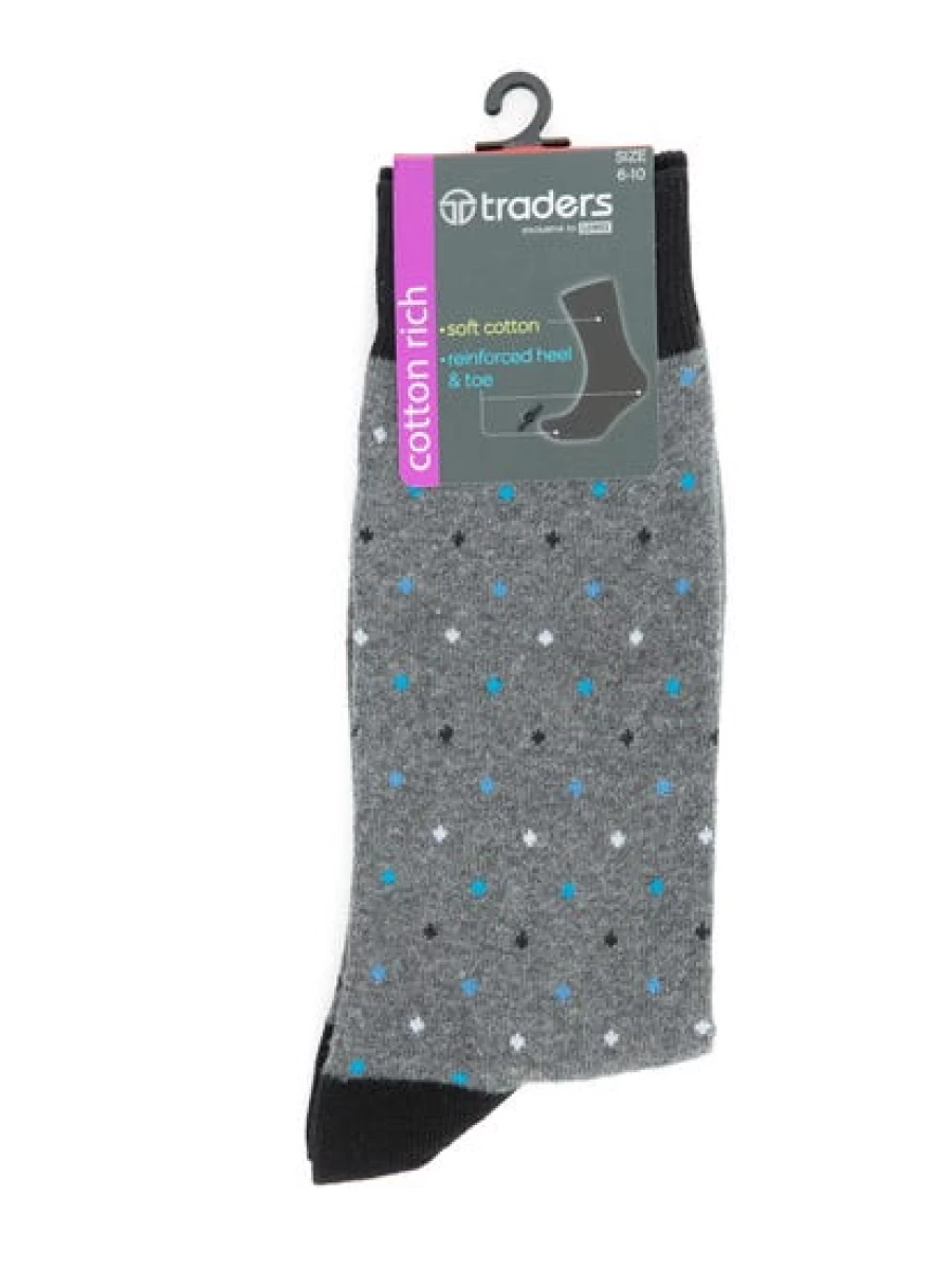 "Traders Men's Novelty Business Socks with Spot Design - Comfortable Office Dress Socks"