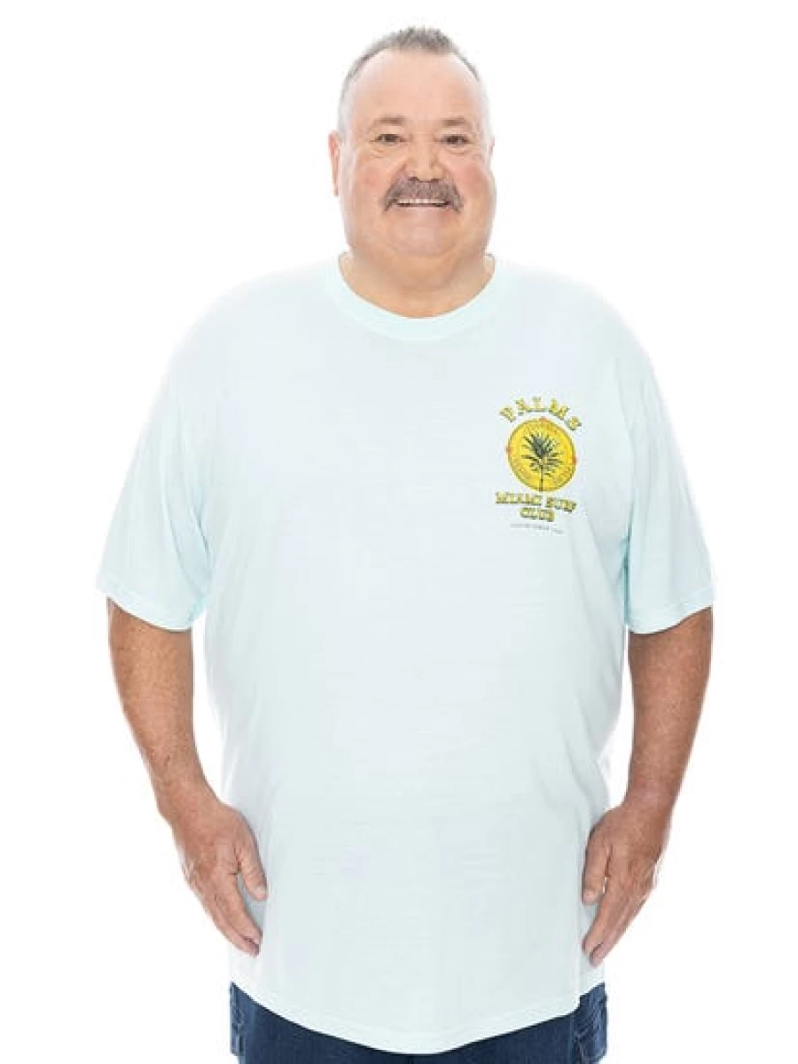 Built N Fit Men's Miami Surf Club Graphic T-Shirt - Big & Tall Comfort Fit Tee