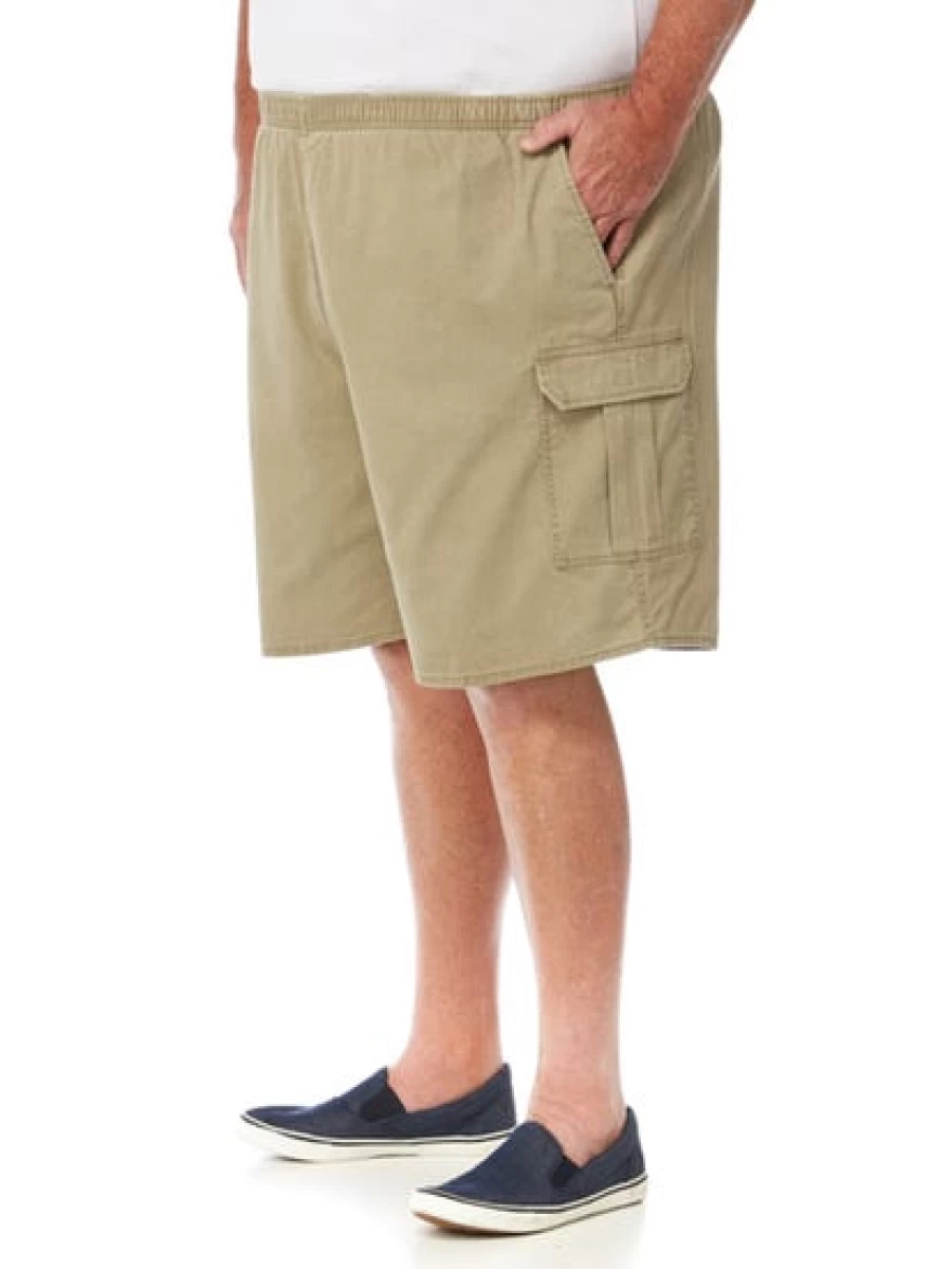 Lowes Men's Beige Ruggers Original Pigment Dyed Cargo Shorts for Casual Wear