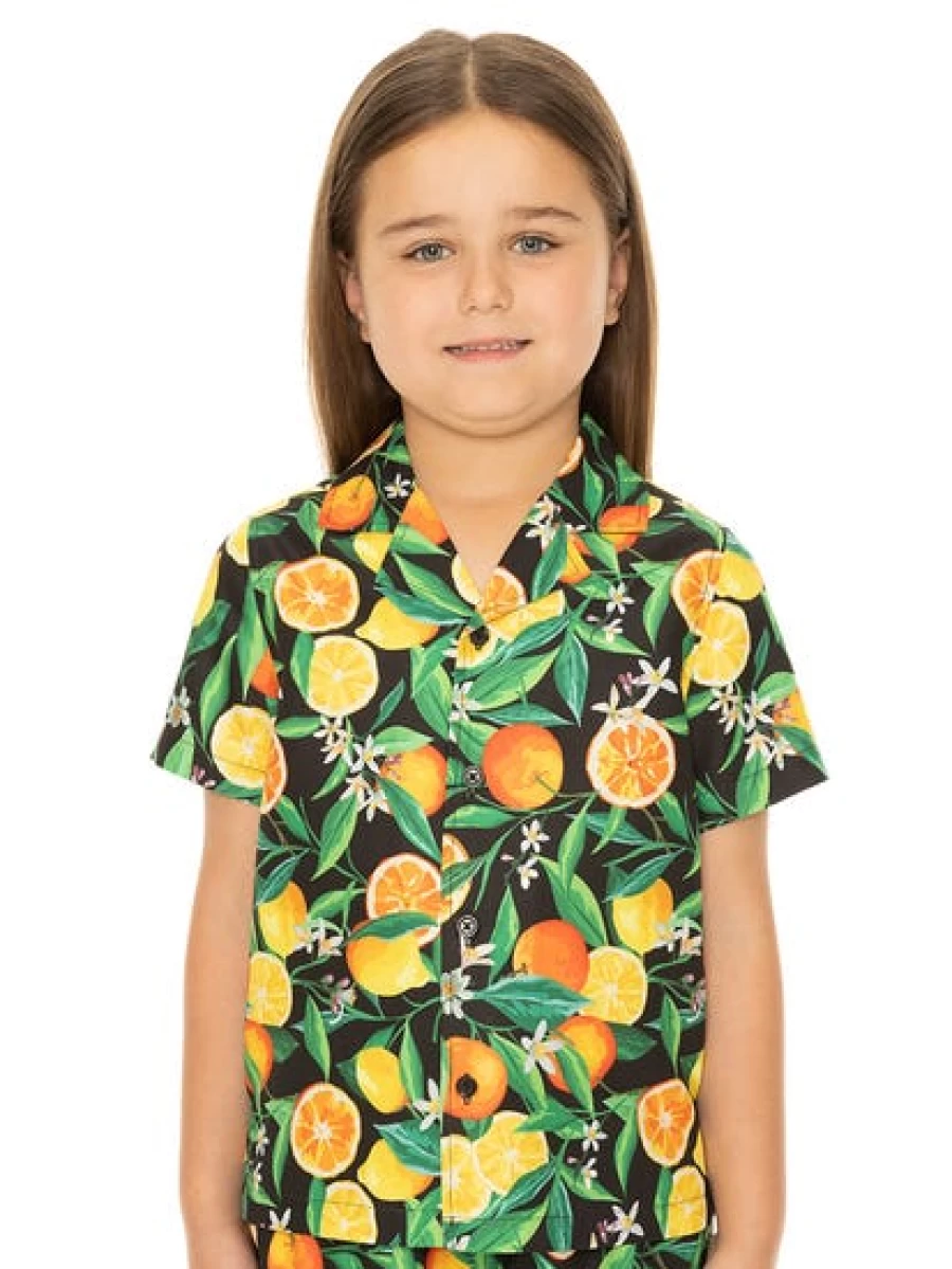 Pacifica Men's Orange Capri Short Sleeve Shirt - Casual Comfort Fit Top
