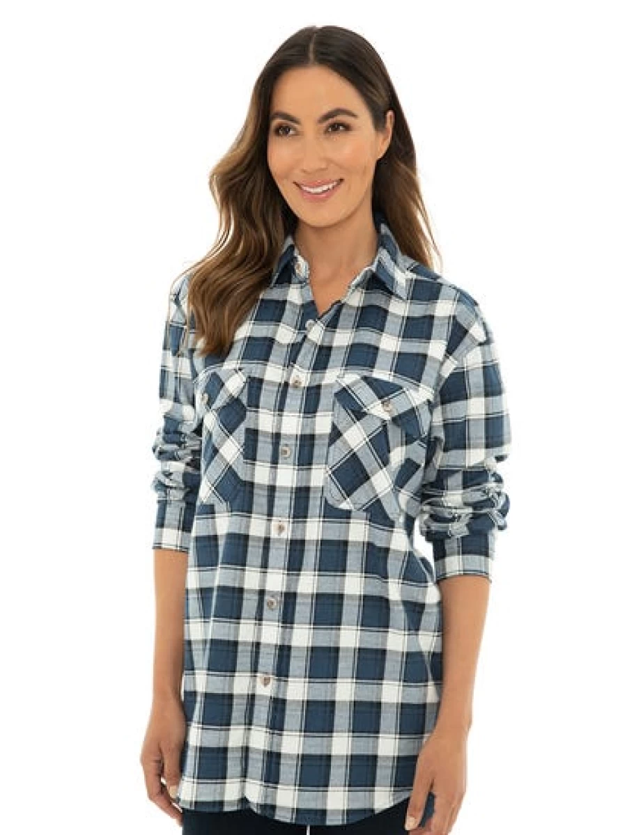 Lowes Men's Blue Flannelette Shirt - Soft Comfortable Casual Wear