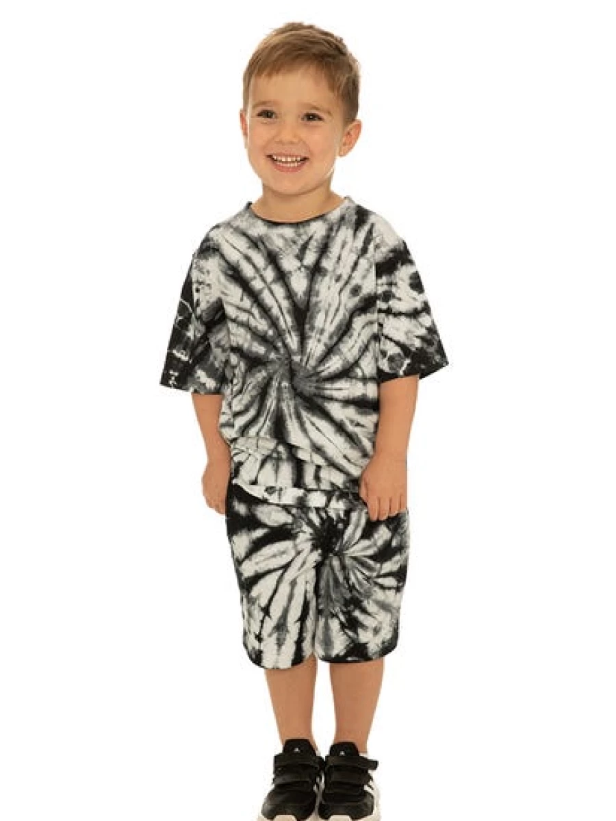 Prodigy Kids Tie Dye Colorful Summer Shorts - Comfortable Cotton Play Shorts for Boys and Girls