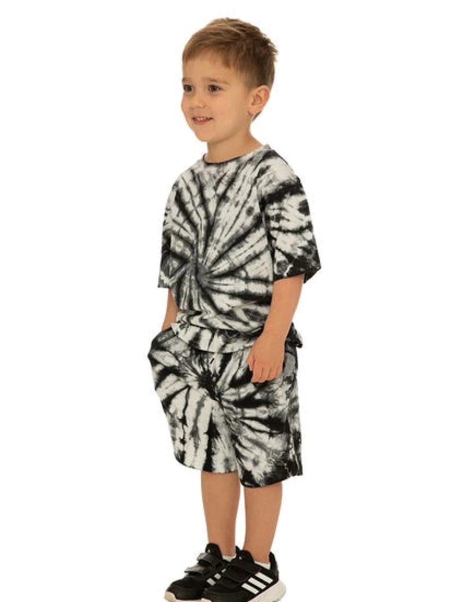Prodigy Kids Tie Dye Colorful Summer Shorts - Comfortable Cotton Play Shorts for Boys and Girls