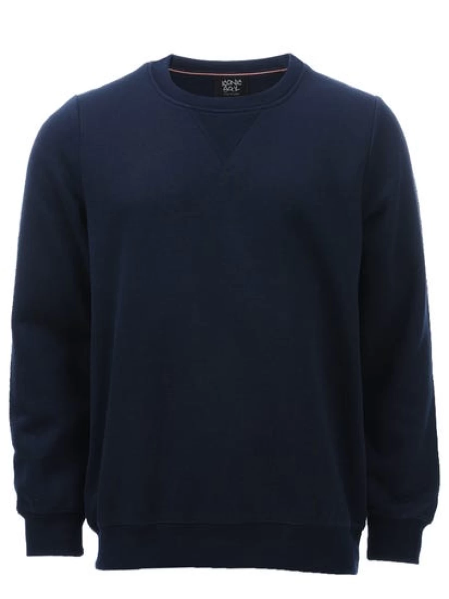 Iconic Soul Men's Navy Fleece Crewneck Sweatshirt - Comfortable & Stylish