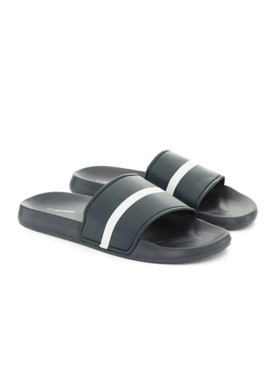 Men's Navy Pool Slides by Traders - Comfortable Summer Beach Sandals for Men