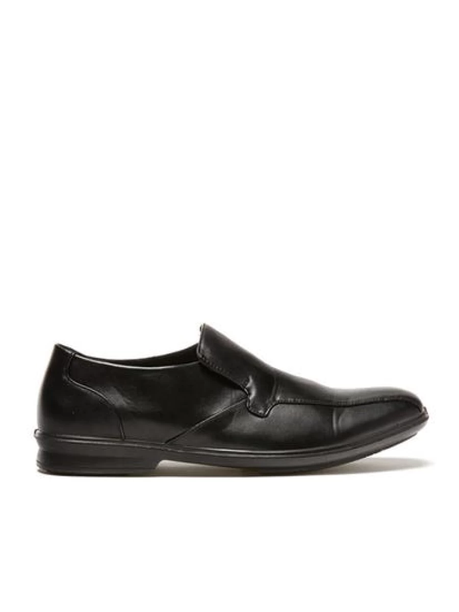 Grosby Men's Oscar Black Slip-On Loafers - Comfortable Casual Shoes