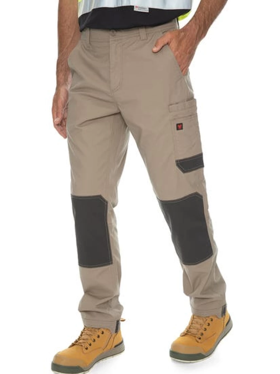 Men's Traders Ripstop Work Pants - Durable Stone Colored Tactical Trousers