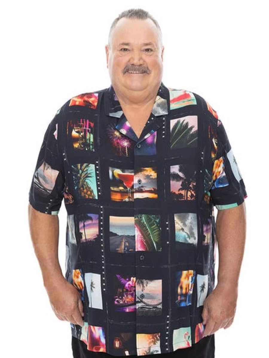 Built N Fit Men's Big & Tall Digital Print Short Sleeve Shirt - Stylish Casual Tee for Men