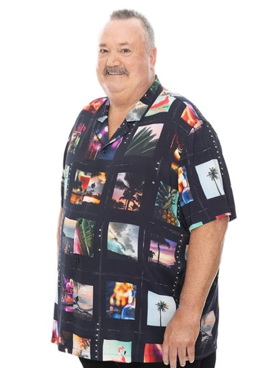 Built N Fit Men's Big & Tall Digital Print Short Sleeve Shirt - Stylish Casual Tee for Men