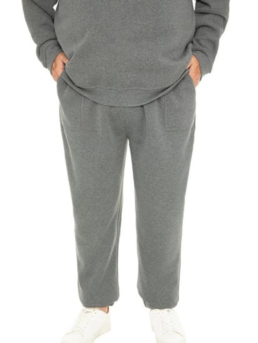DBK Men's Big & Tall Charcoal Fleece Jogger Pants - Comfortable Athletic Trackpants