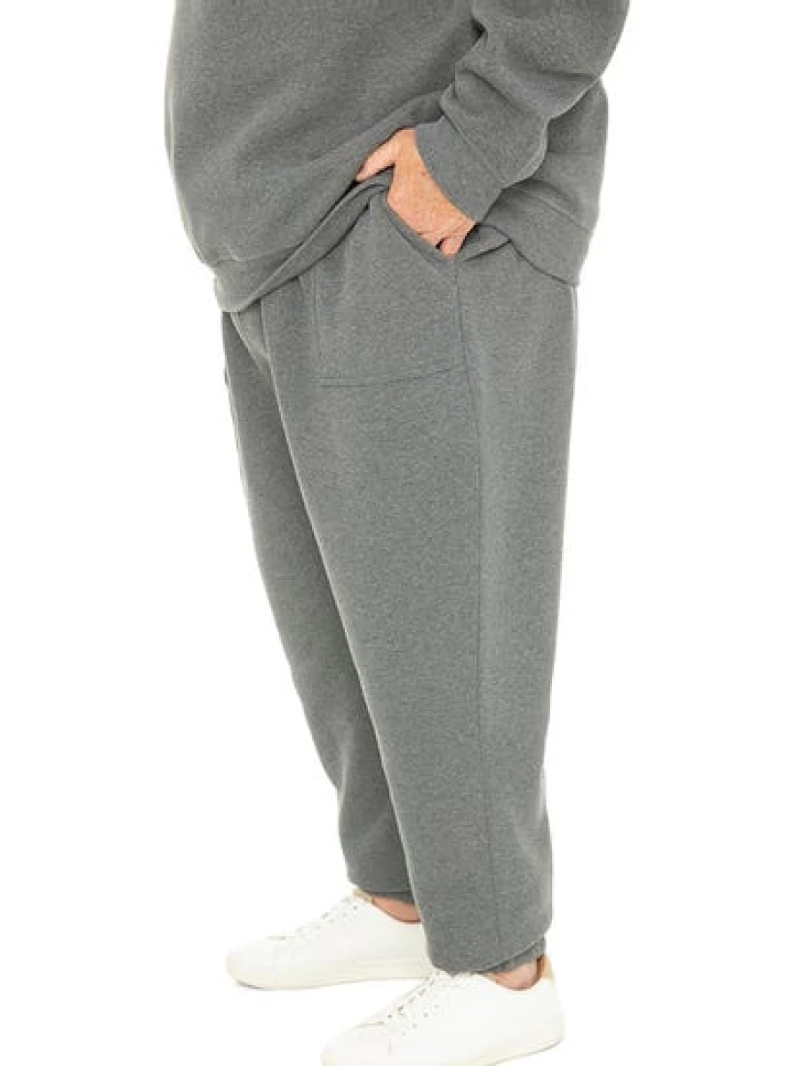 DBK Men's Big & Tall Charcoal Fleece Jogger Pants - Comfortable Athletic Trackpants
