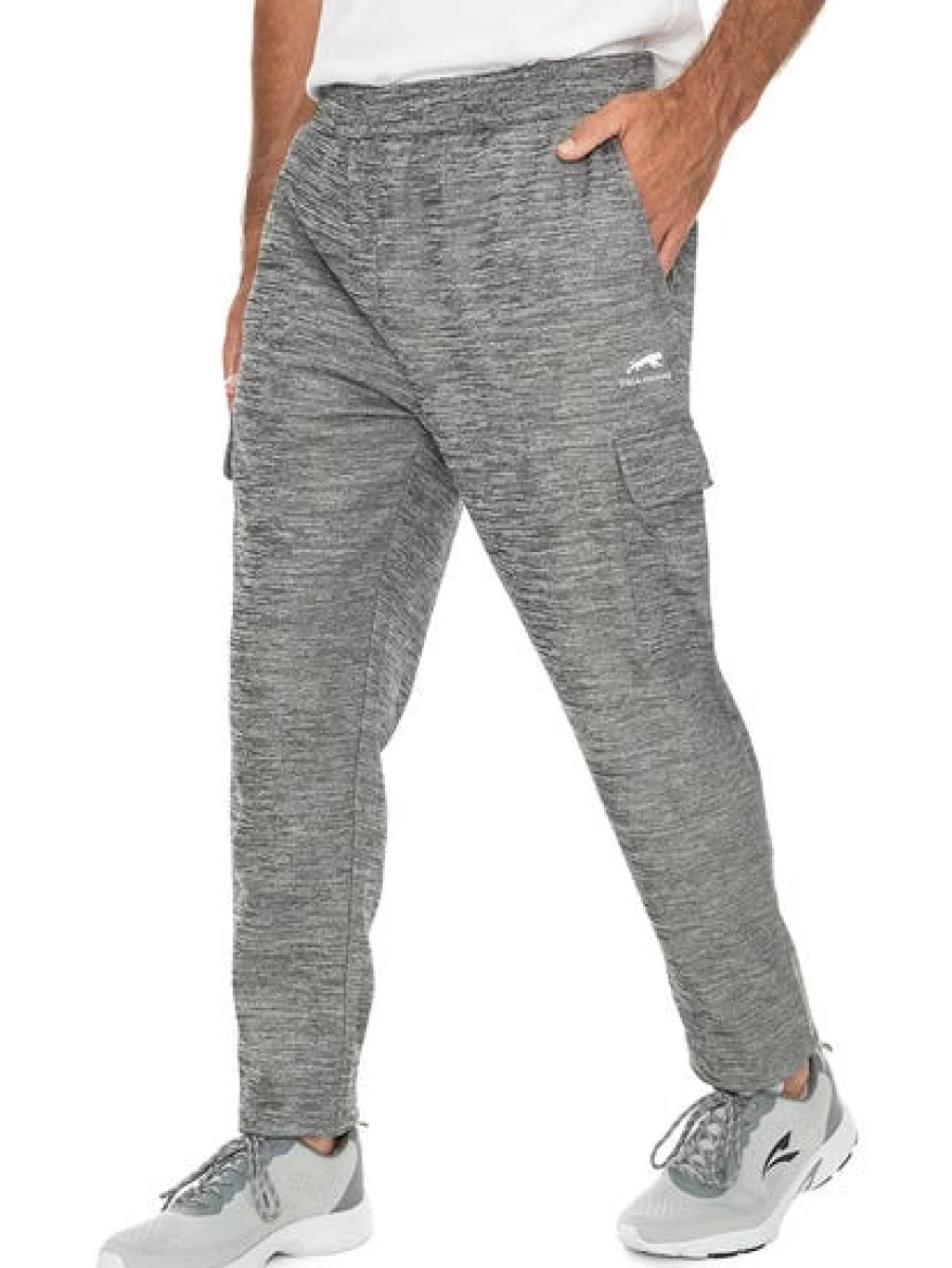 Cougars Men's Grey Active Cargo Jogger Pants - Comfortable Workout & Casual Trousers