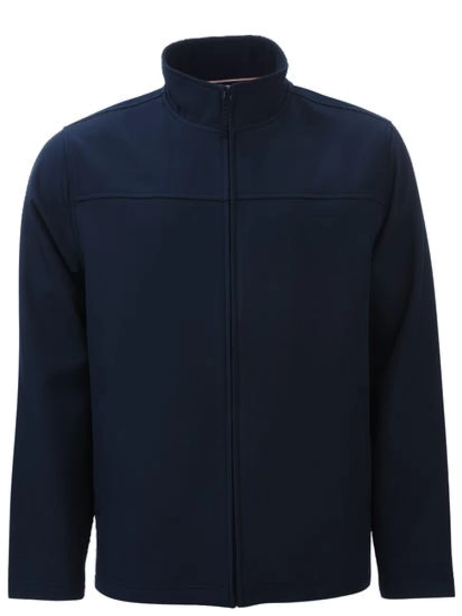 Iconic Soul Men's Navy Soft Shell Jacket - Lightweight Water-Resistant Outdoor Windbreaker
