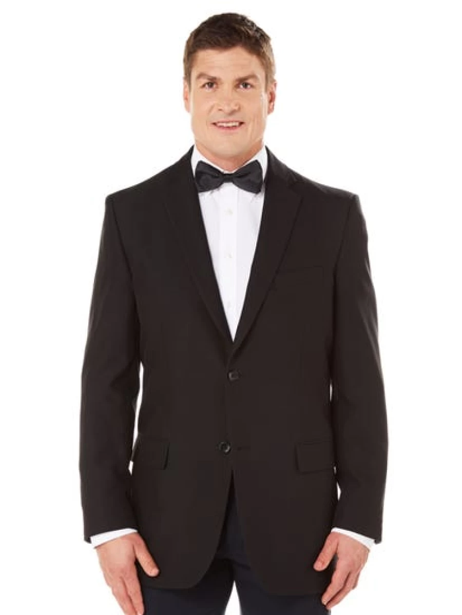 "Robert Huntley Men's Black Regular Fit Suit Jacket - Classic Tailored Blazer"