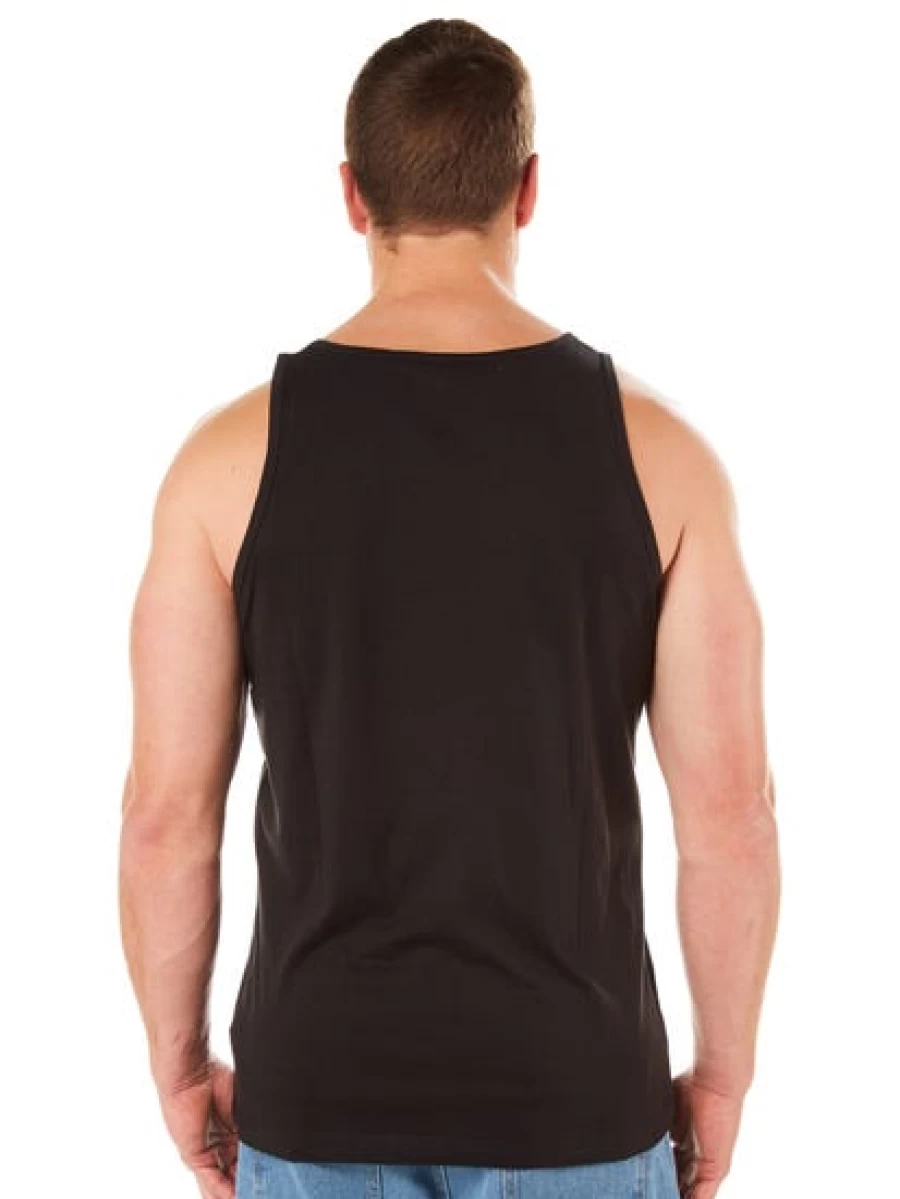 Lowes Men's Basic Cotton Jersey Black Tank Top for Comfort & Style