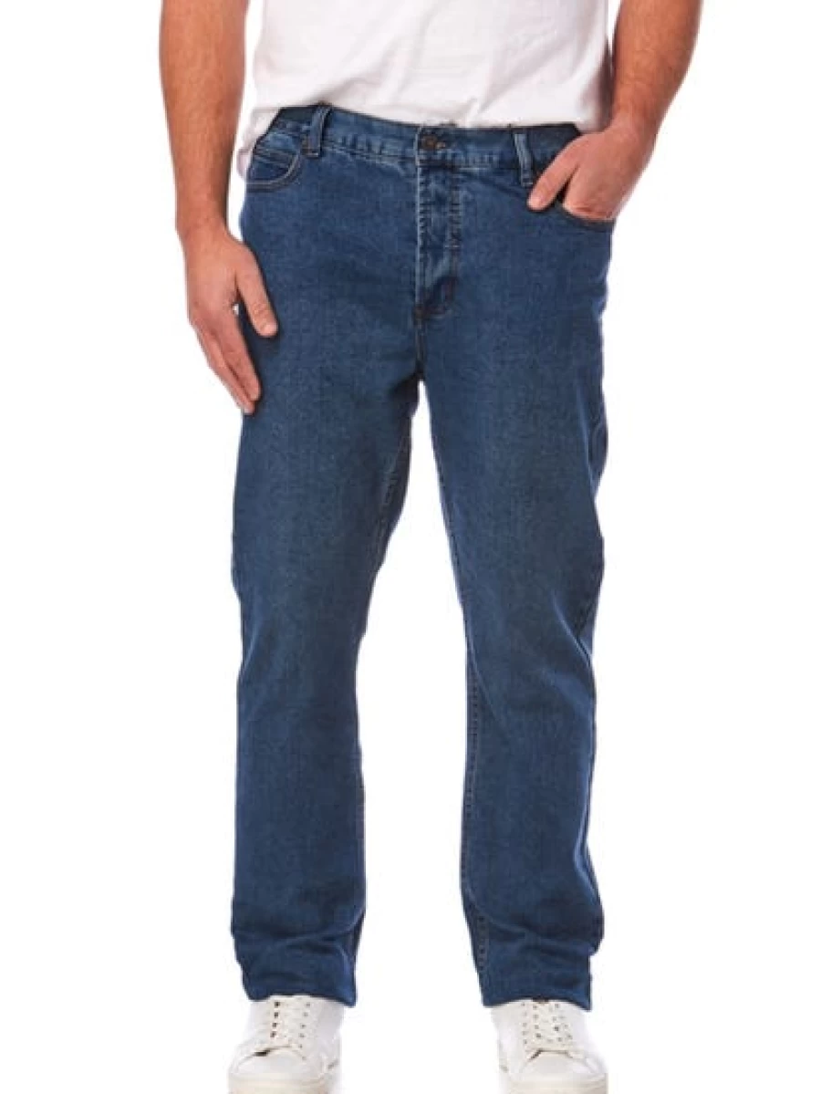 Men's Light Blue Stretch Jeans - Regular Fit by Traders