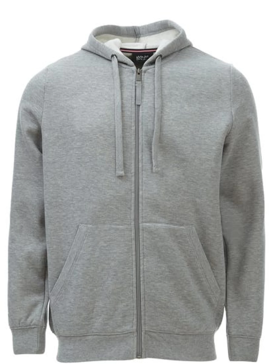 Men's Iconic Soul Grey Zip-Up Fleece Hoodie - Soft & Stylish Pullover