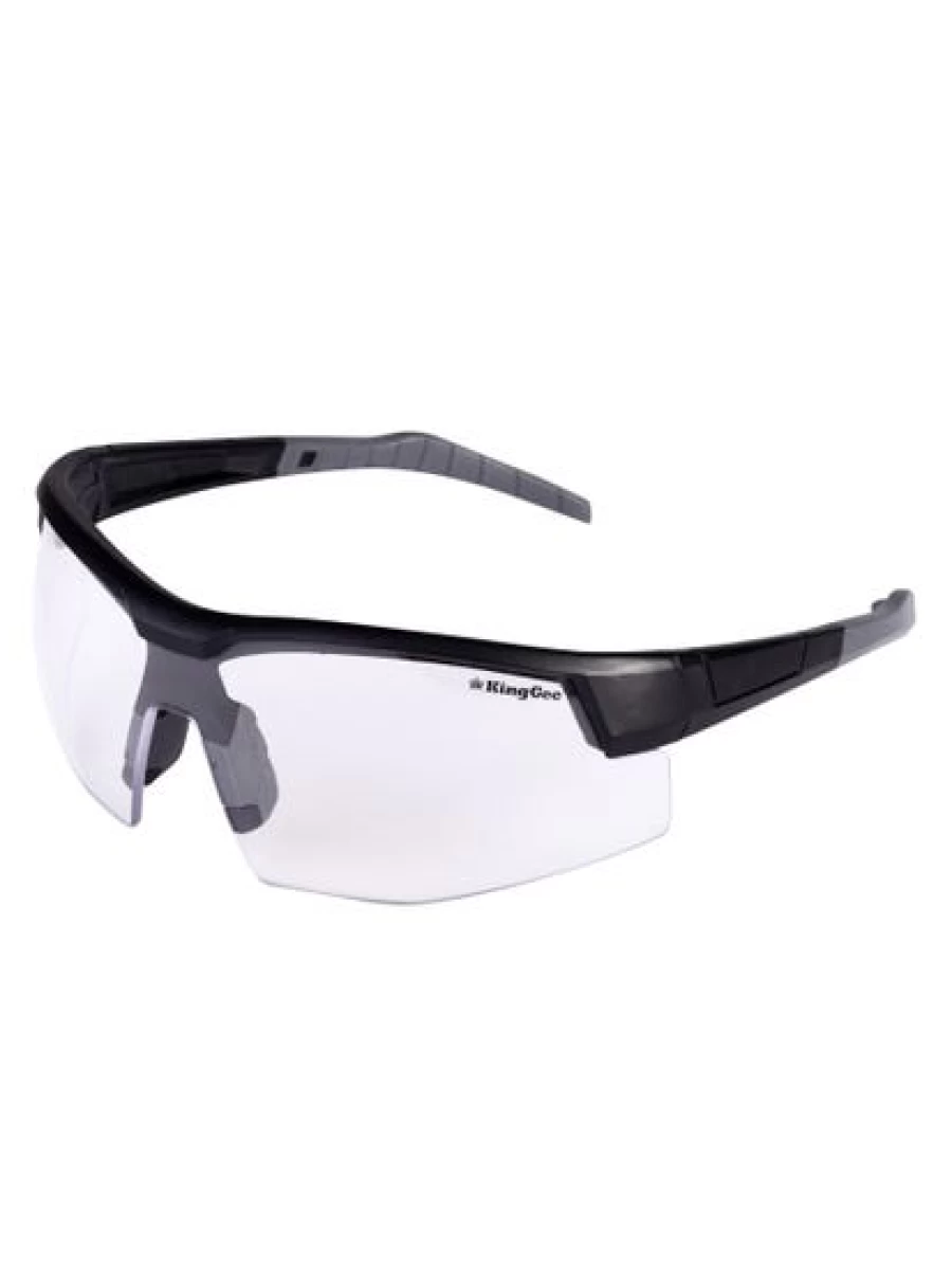 King Gee Men's Combat Clear Safety Glasses - Durable Protective Eyewear for Work & Outdoor Use