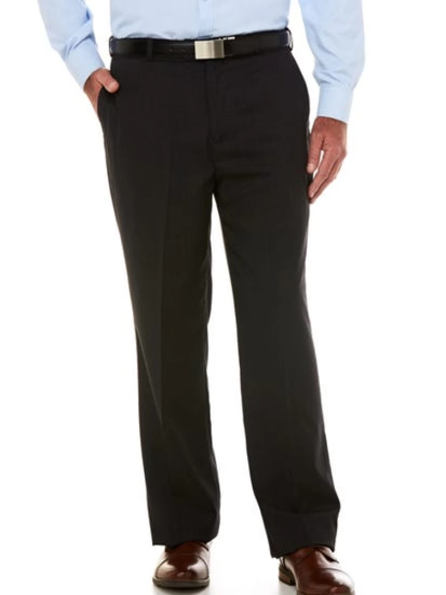 "Robert Huntley Men's Grey Regular Fit Suit Trousers"