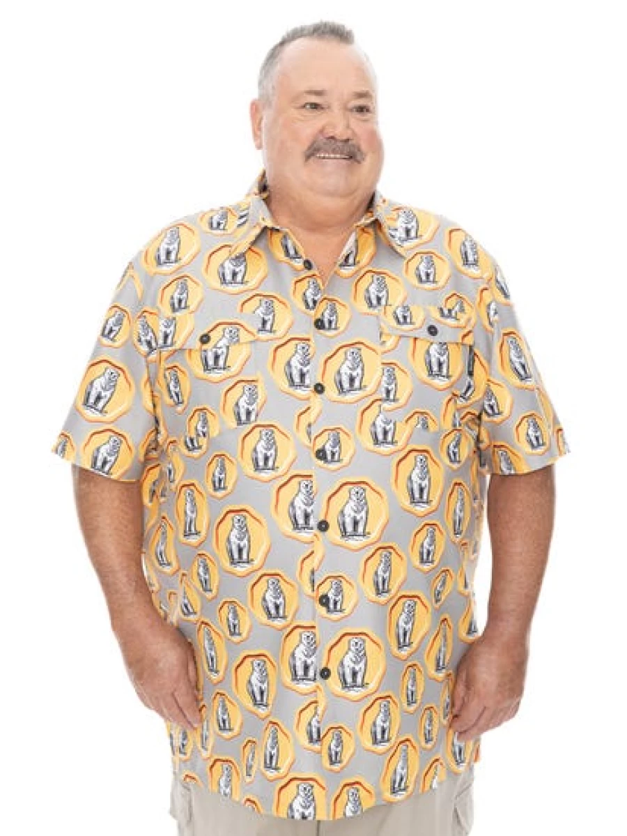 Licensed Bundaberg Rum Hawaiian Shirt for Men - Big & Tall Aloha Beach Shirt