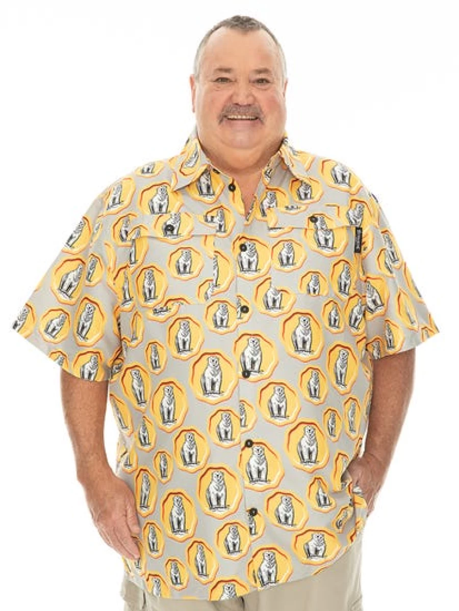 Licensed Bundaberg Rum Hawaiian Shirt for Men - Big & Tall Aloha Beach Shirt