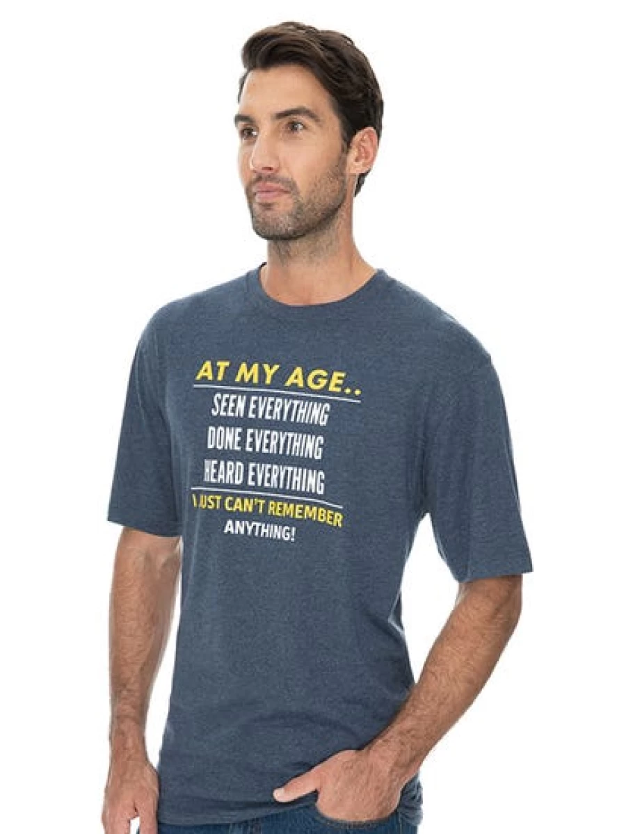 Lowes Men's Funny Graphic Tee - "At My Age" Humorous T-Shirt for Casual Wear