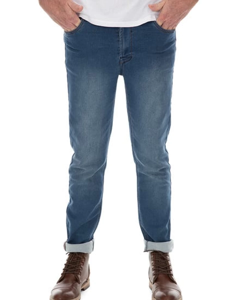 "Traders Men's Slim Fit Super Stretch Blue Jeans - Comfortable & Stylish"