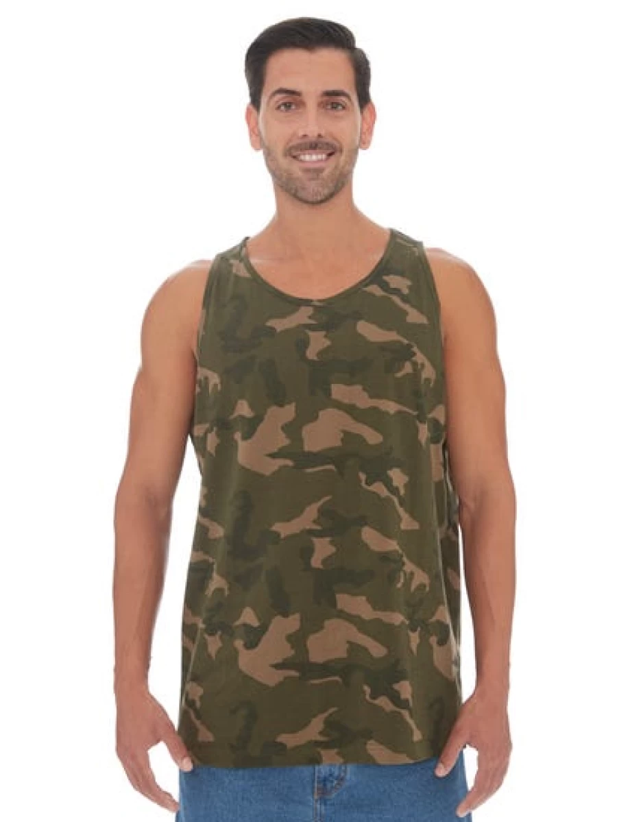 Prodigy Men's Camouflage Performance Tank Top - Breathable Workout & Gym Shirt