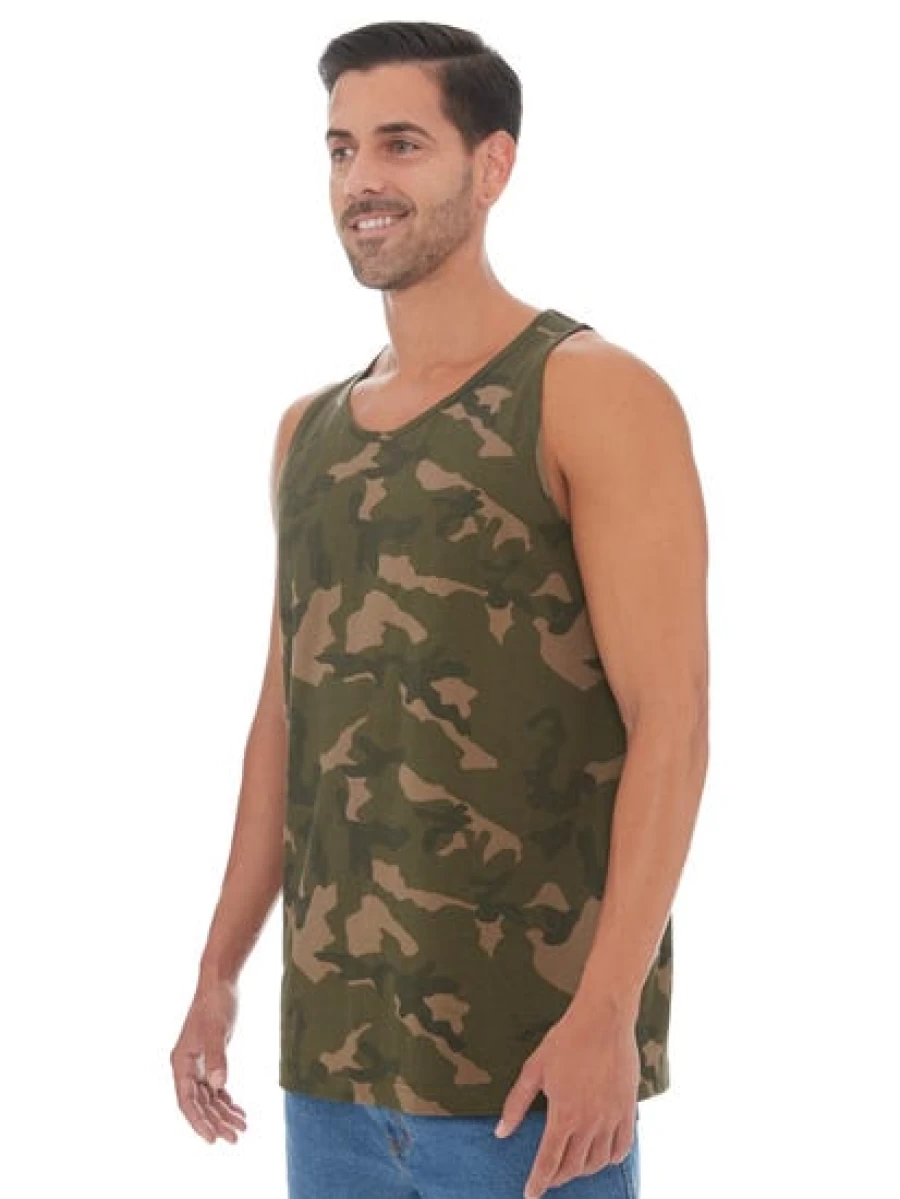 Prodigy Men's Camouflage Performance Tank Top - Breathable Workout & Gym Shirt