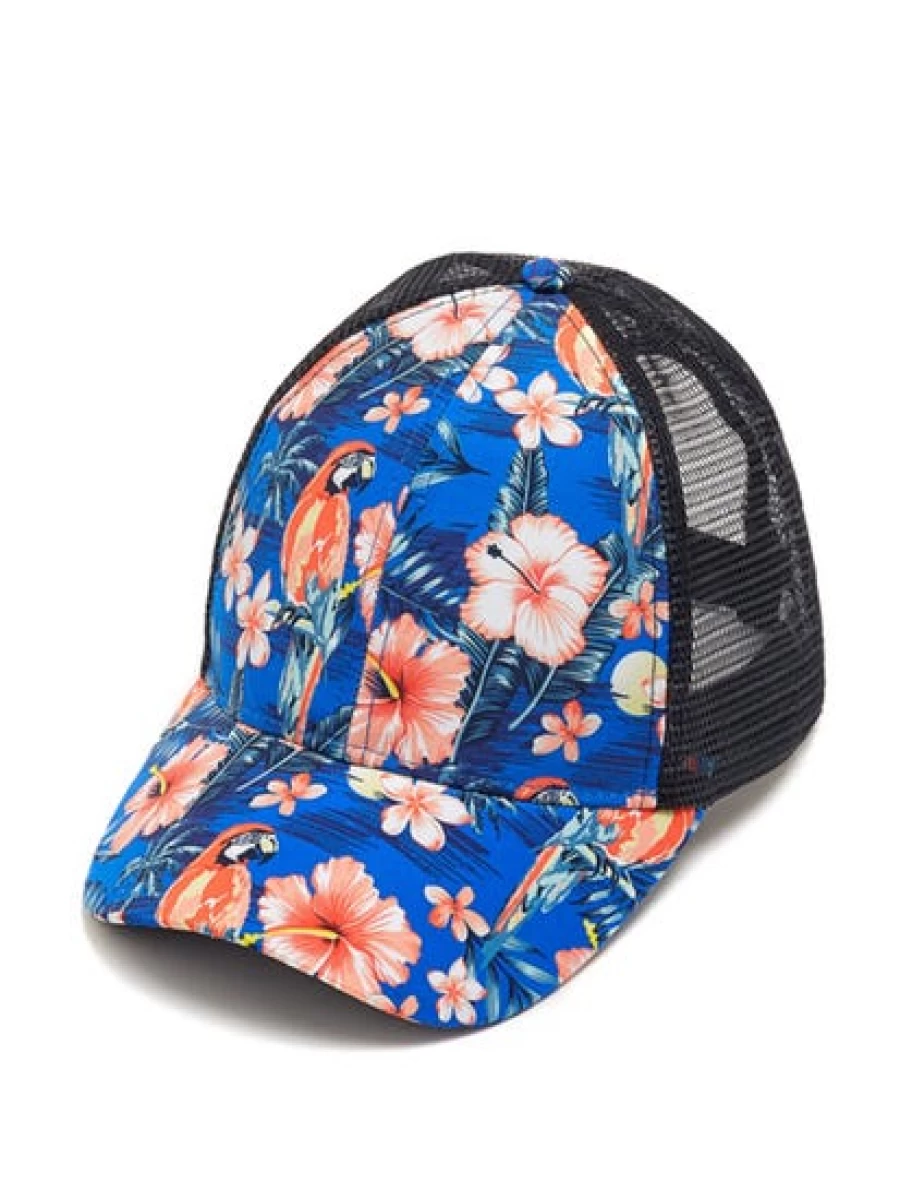 Men's Cougars Cobalt Blue Parrot Print Baseball Cap with Mesh Back