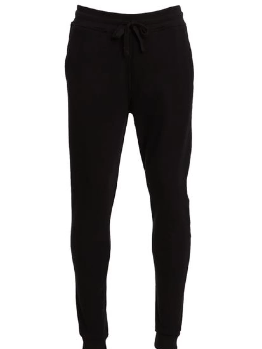 Iconic Soul Men's Black Fleece Track Pants - Comfortable & Stylish Joggers for Casual Wear