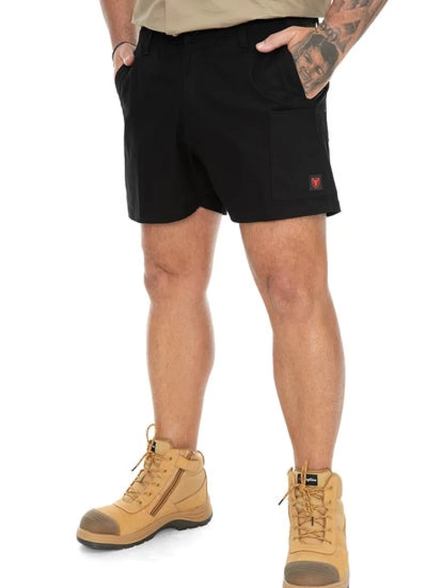 "Traders Men's Ripstop Work Shorts - Durable Black Utility Shorts for Men"