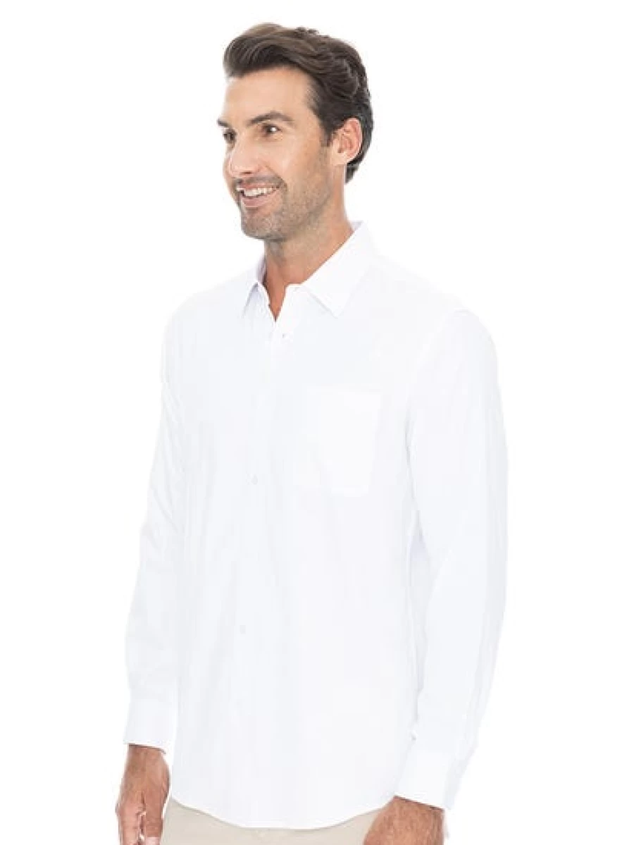 Manhattan Men's Premium White Dobby Business Shirt - Formal Office Wear