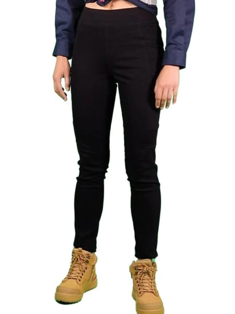 Men's Black Jeggings by LADIES 308 - Stretch Comfort Fit Denim Pants for Traders