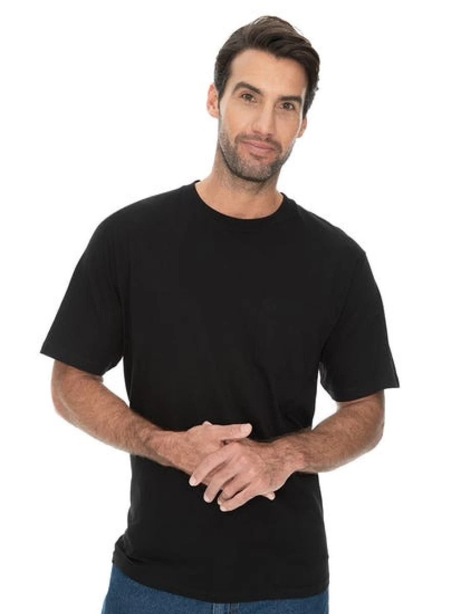 Lowes Men's Black Cotton Regular Fit T-Shirt - Comfortable Jersey Tee