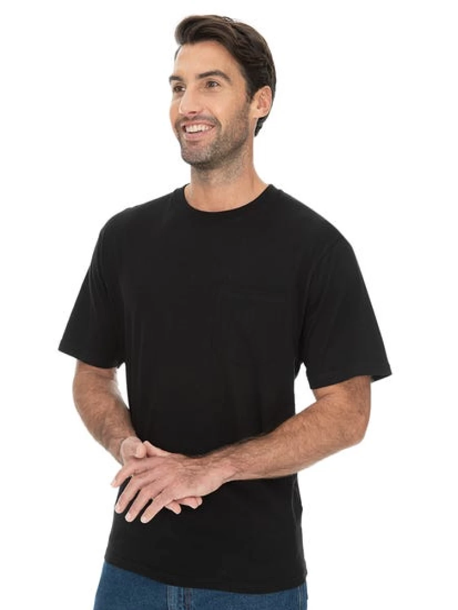 Lowes Men's Black Cotton Regular Fit T-Shirt - Comfortable Jersey Tee