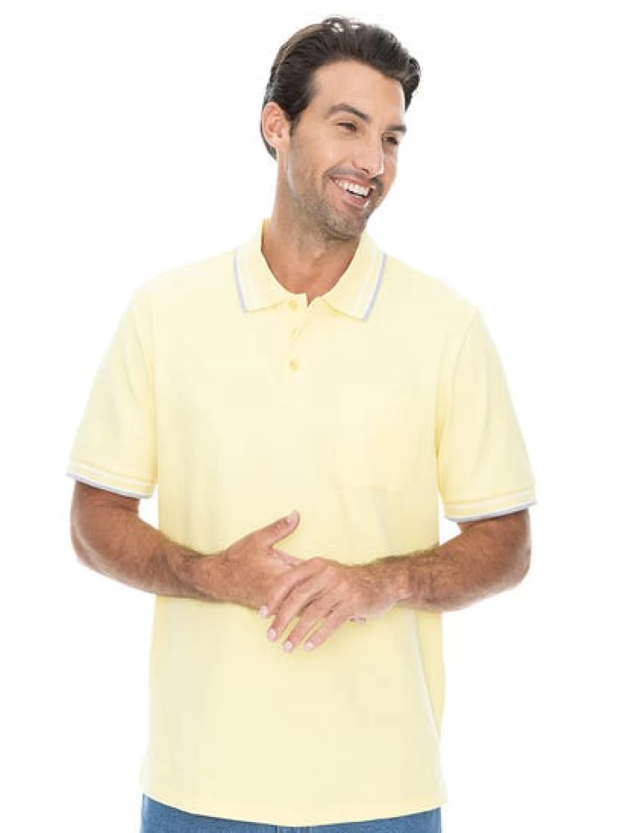 Lowes Men's Classic Yellow Cotton Polo Shirt - Comfortable Casual Wear